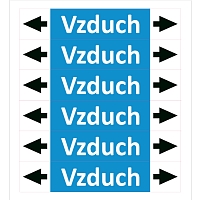 Značení potrubí ISO 20560, vzduch